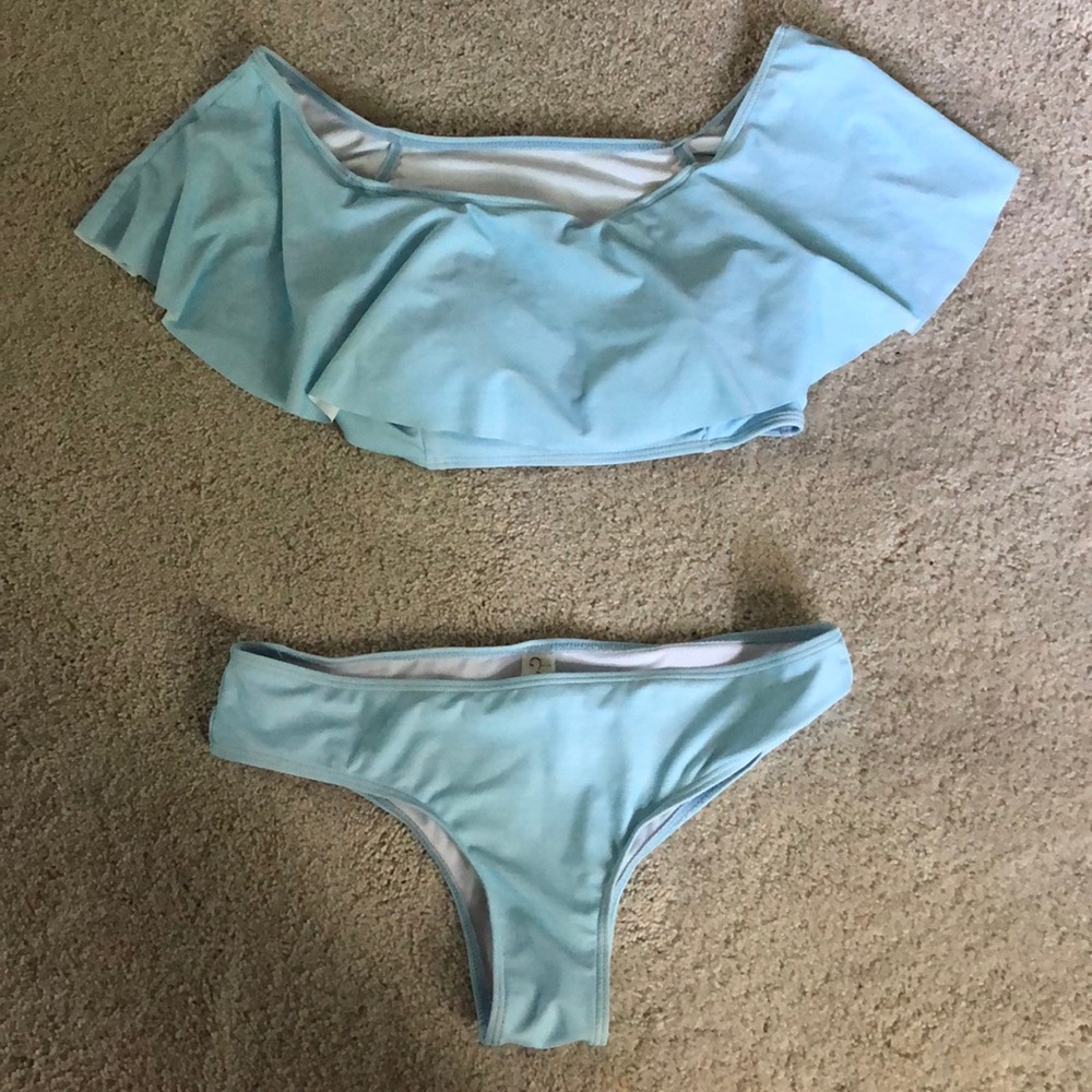 Cupshe Light Blue Bikini Set